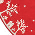 Handmade Christmas Tree Skirt in Cotton - Village Scene on Red - 60" - ARCADIA HOME